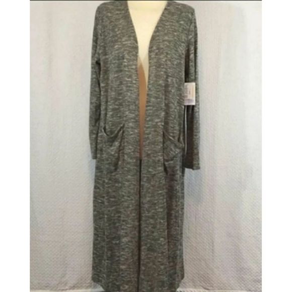 Lularoe Sarah Cardigan green heathered large - Picture 1 of 5